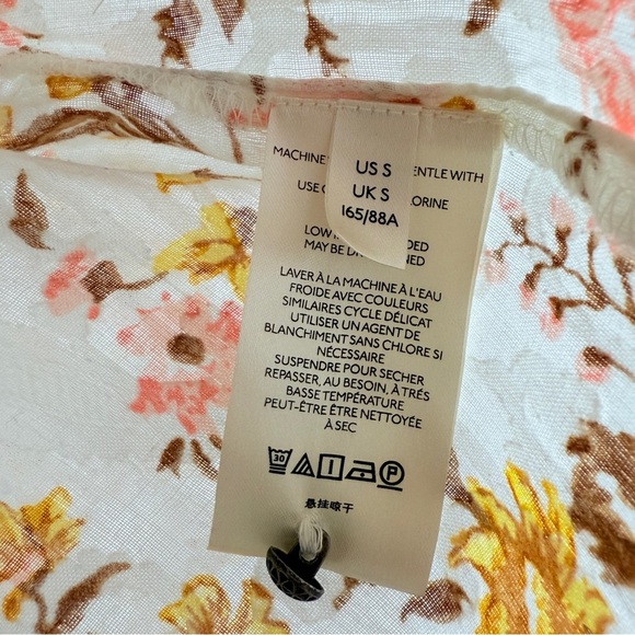 Anthropologie Harmony Lace Peasant Floral Peasant Romantic Boho Cottagecore - Picture 9 of 9